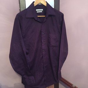 Geoffrey Beene Men's Purple Long Sleeve Shirt